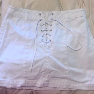 Kendall & Kylie Lace up Denim Skirt